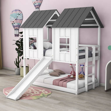 Bunk bed best sale house with slide